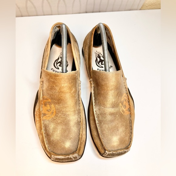 Skechers Men’s Socks Suck Dragon Brown Driving Loafers Size 8.5 - Picture 2 of 10